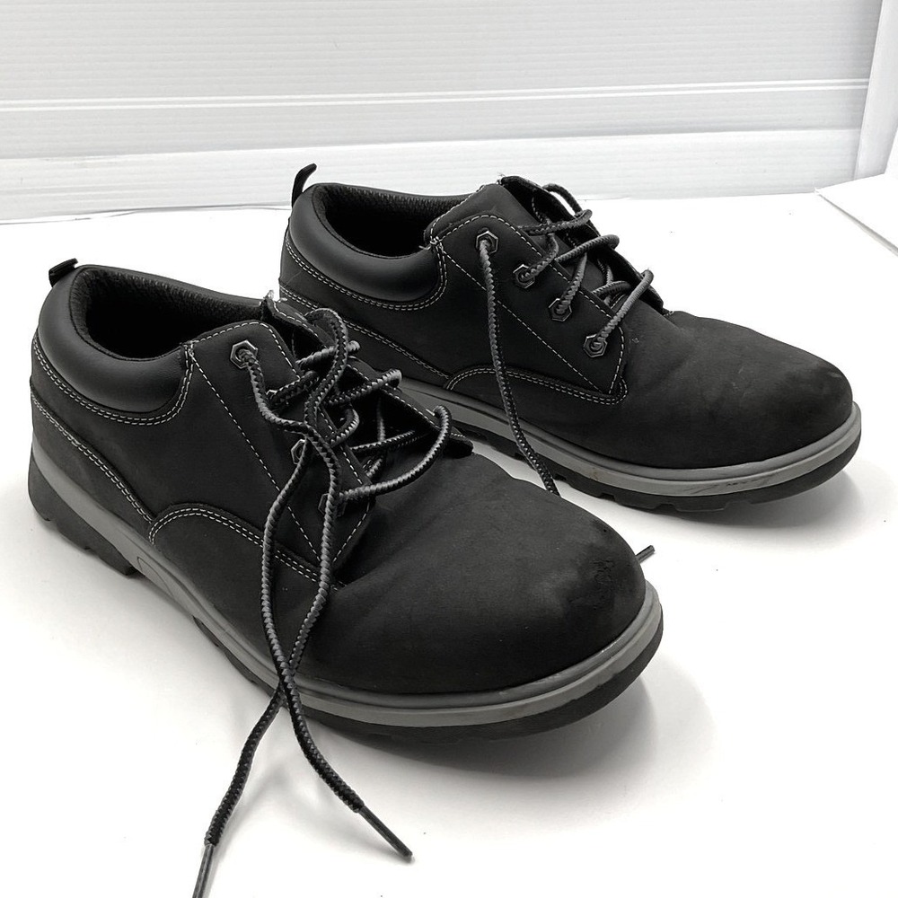 George Men's Casual Shoes Black Faux Leather‎ Size 12